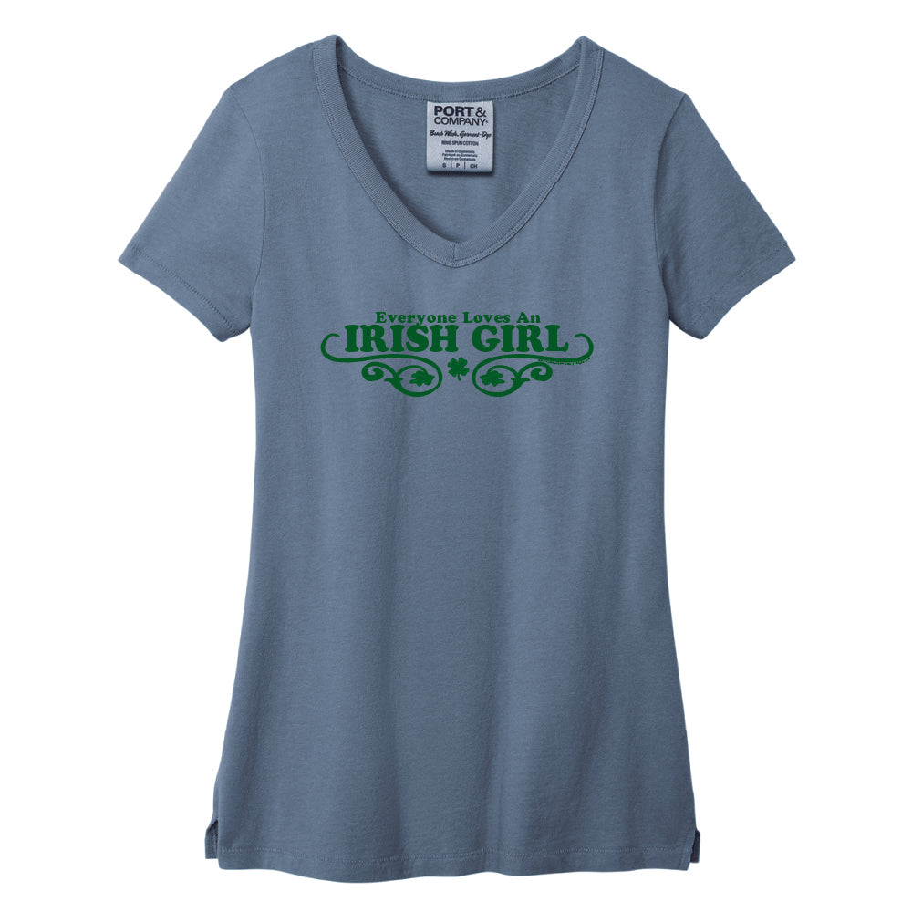 Everyone Loves An Irish GIrl V Neck My City Gear